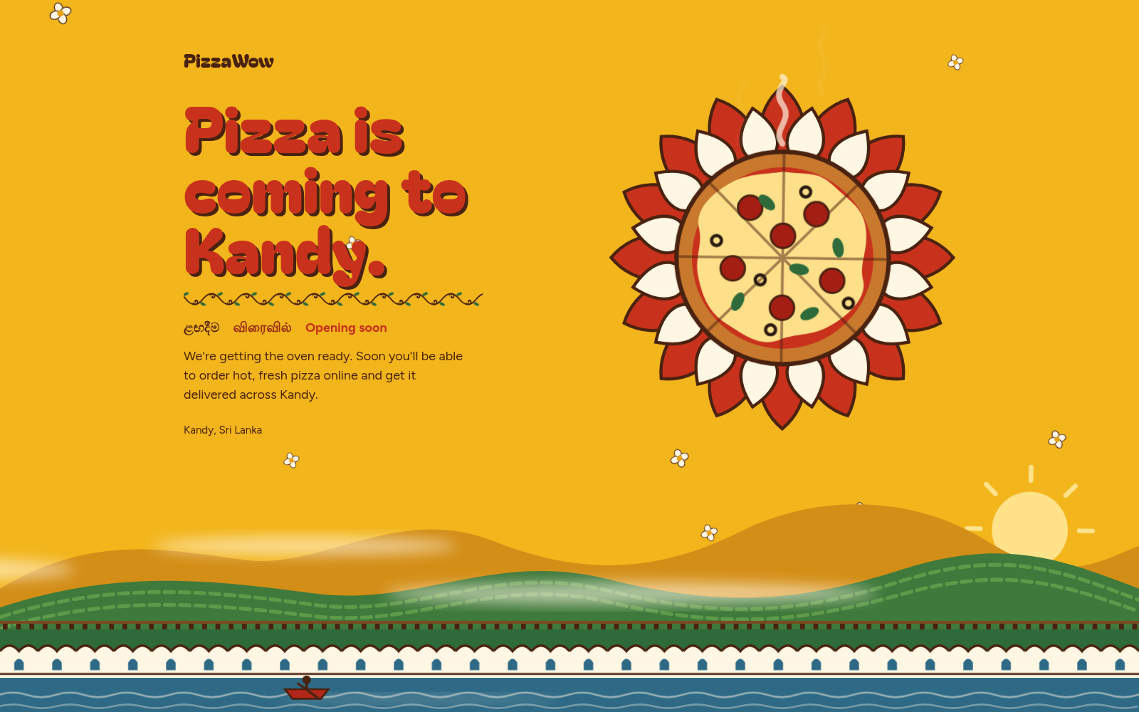 PizzaWow website screenshot